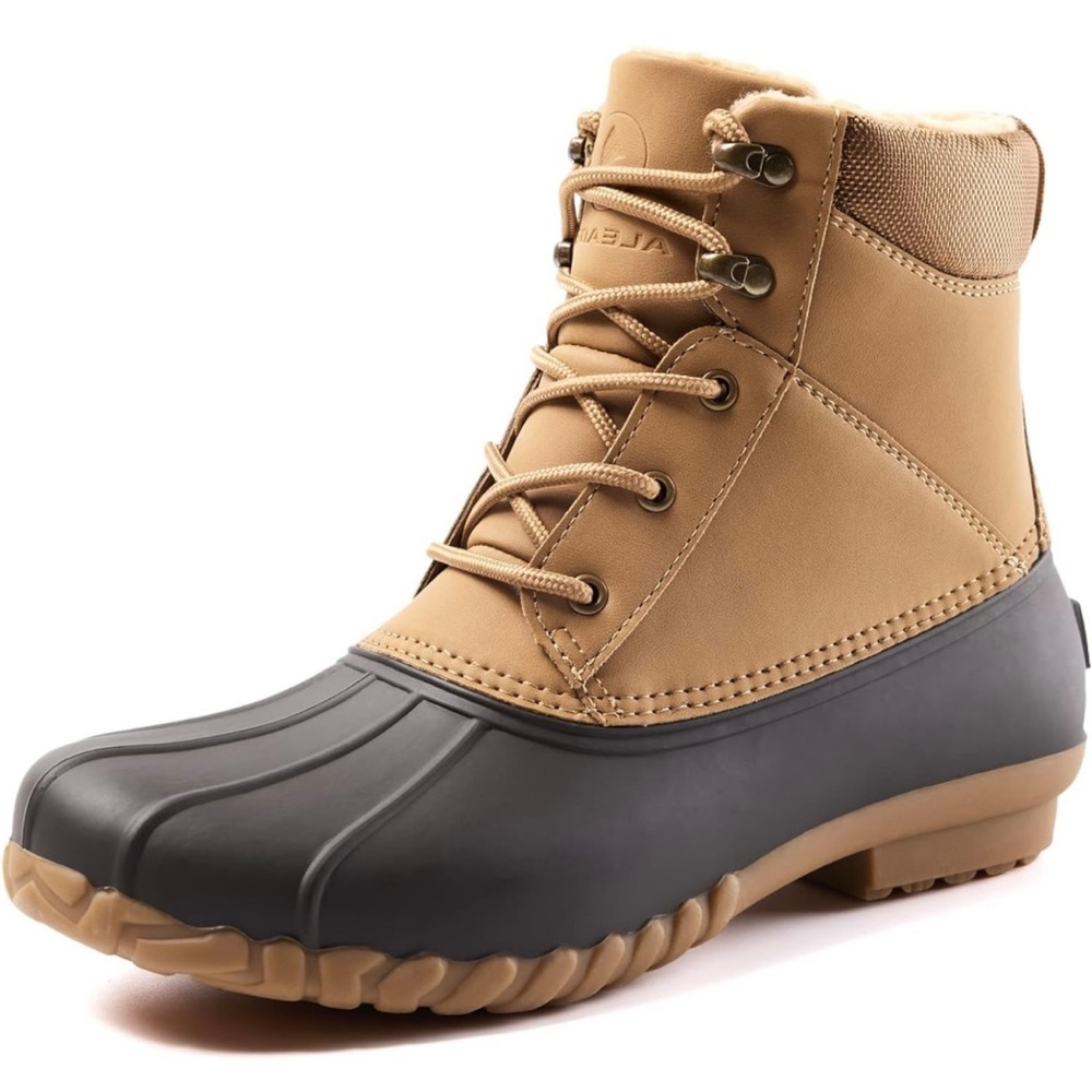 ALEADER Mens Duck Boot | Waterproof Shell | Fur Lined Insulated Winter Snow Boot